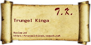 Trungel Kinga névjegykártya