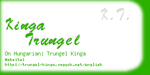 kinga trungel business card